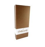 Coffret de Calligraphie, Plume & Encrier, plume de faisan, boîte dorée