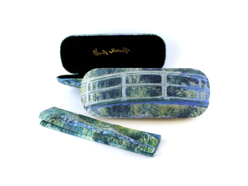 Glasses case with lens cloth, Japanese bridge, Monet