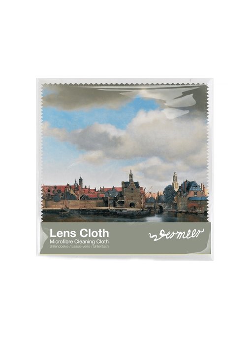 Lens cloth, 15 x 15 cm, View of Delft, Vermeer