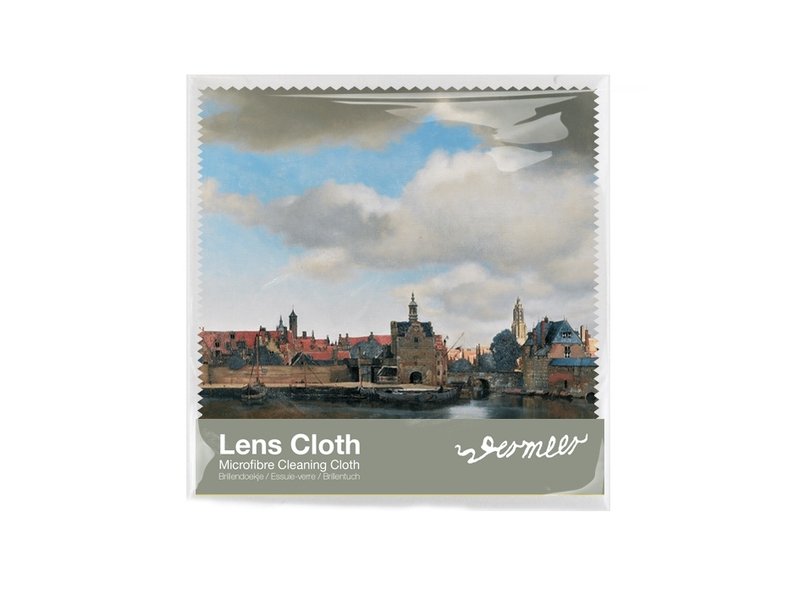 Essui-verres, 15 x 15 cm, vue de Delft, Vermeer