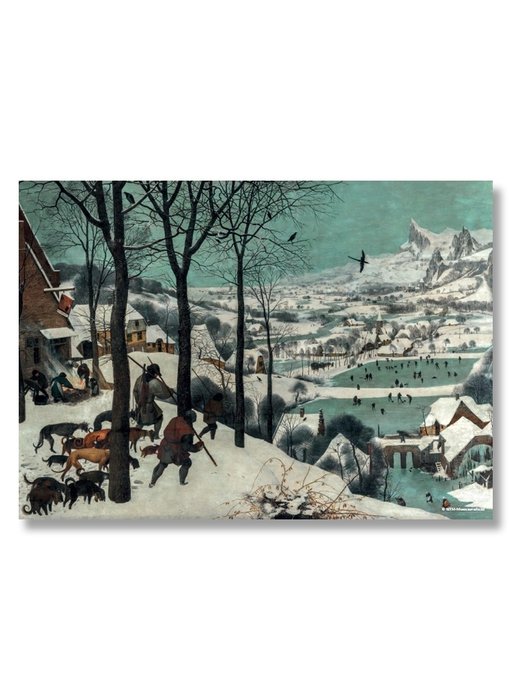 Cartel, 50x70, Bruegel, Cazadores en la nieve.