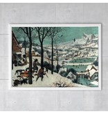 Cartel, 50x70, Bruegel, Cazadores en la nieve.