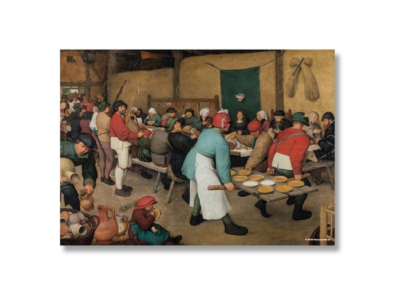 Cartel, 50x70, Bruegel, boda de los agricultores