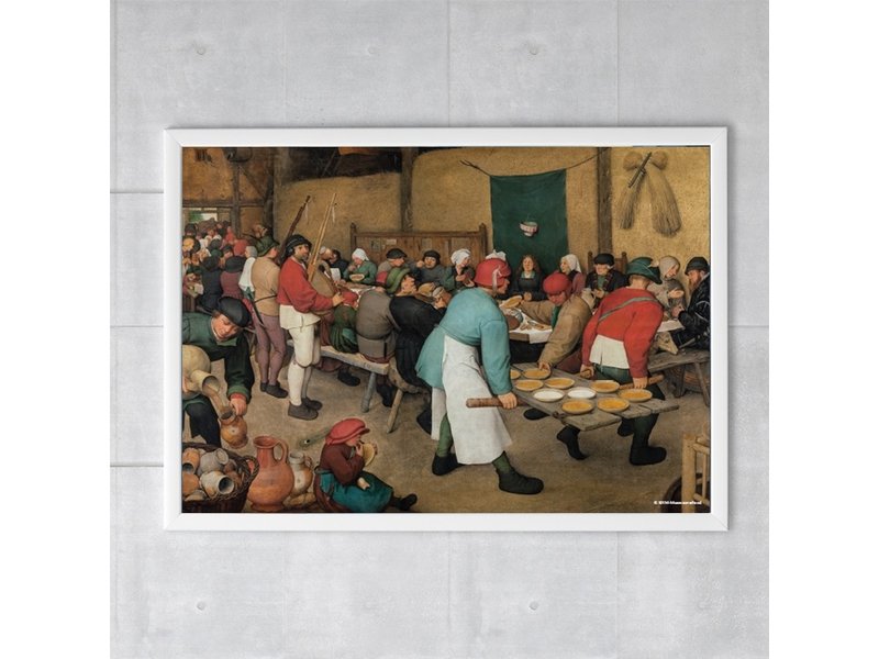 Cartel, 50x70, Bruegel, boda de los agricultores