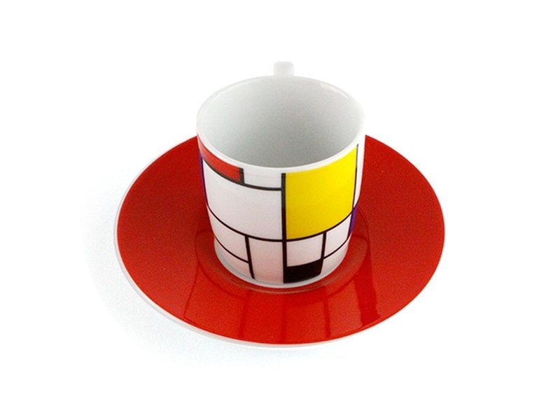 Espressotasse Mondrian Hommage rot