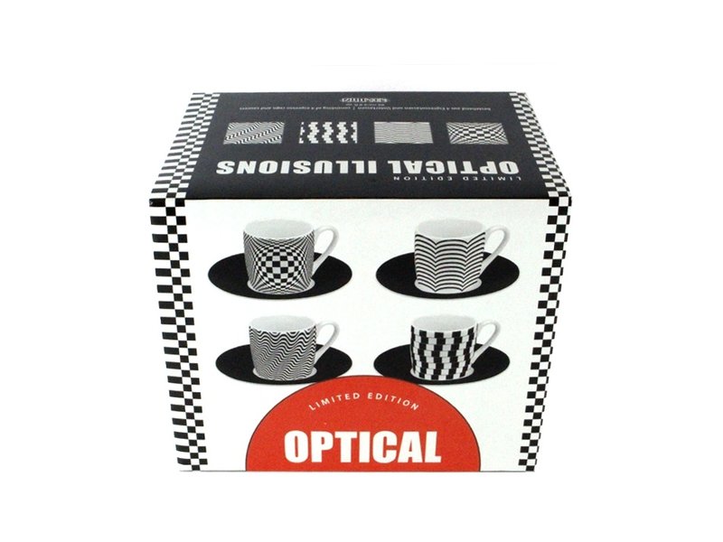 Espresso kopjes Optical, Set van 4