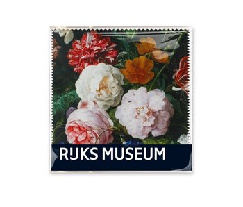 Brillenputztuch , 15x15, De Heem, Vase mit Blumen, (Rijksmuseum)