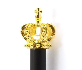 Crayon noir avec croix de roi or
