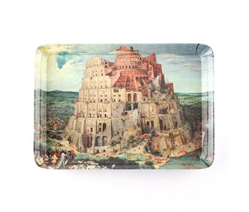 Serviertablett, Mini 21 x 14 cm, Bruegel, Turm zu Babel