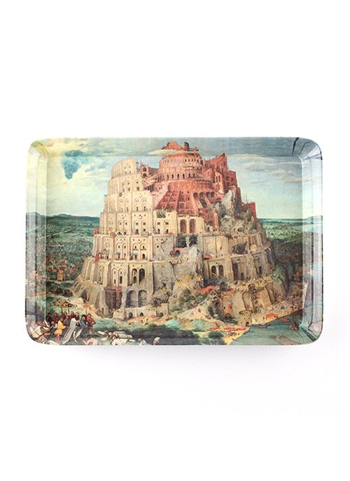 Serviertablett, Mini 21 x 14 cm, Bruegel, Turm zu Babel