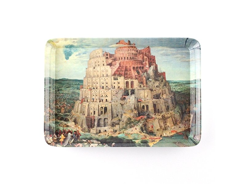 Serviertablett, Mini 21 x 14 cm, Bruegel, Turm zu Babel