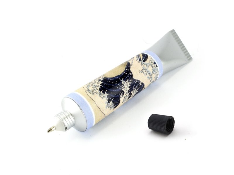 Paint tube Pen, Hokusai, The great wave