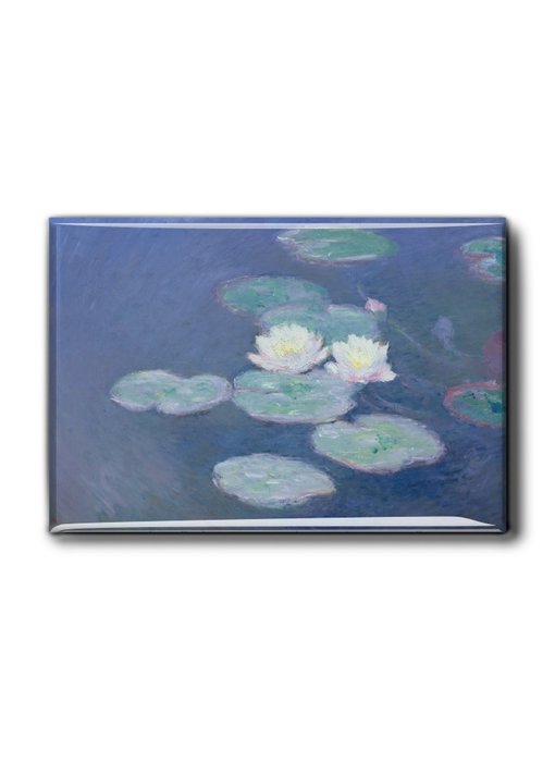 Imán de nevera, lirios de agua por la noche, Monet