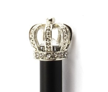 Black Ballpen with silver crown