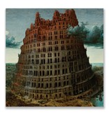 Carte postale, Bruegel, tour de Babel