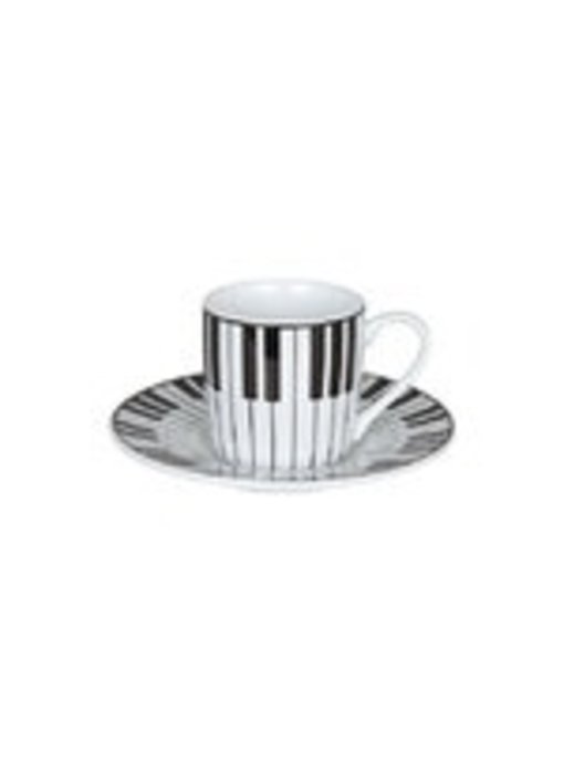 Tasse et soucoupe expresso, Piano