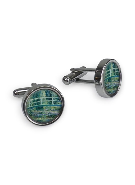 Cufflinks, Monet, Japanese bridge