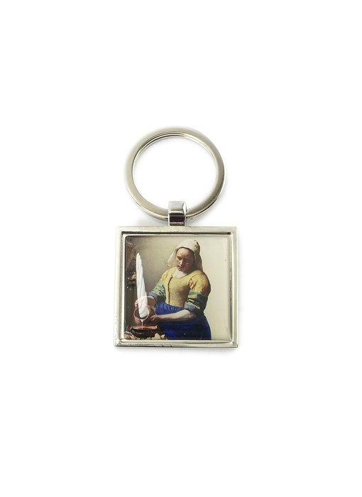 Keyring, Metal silver, SQ, Milkmaid Vermeer