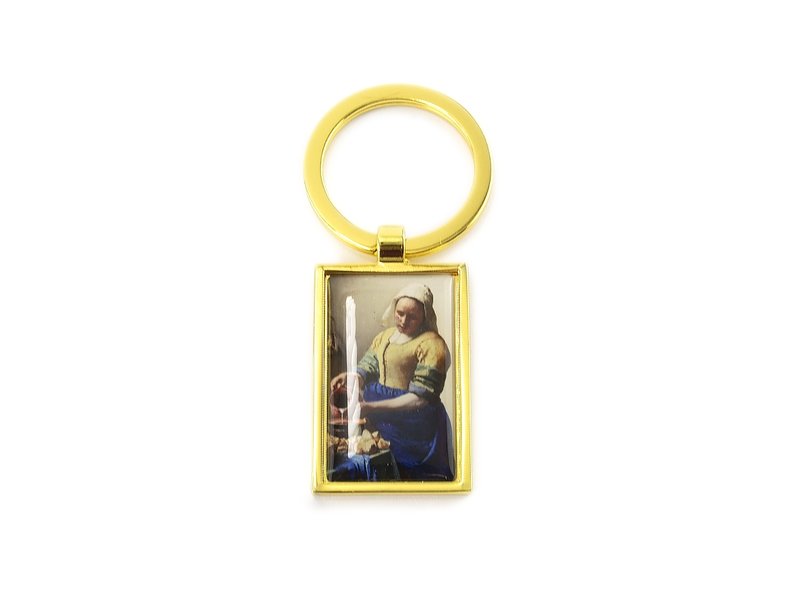 Keyring W, Metal gold, RT, Milkmaid Vermeer