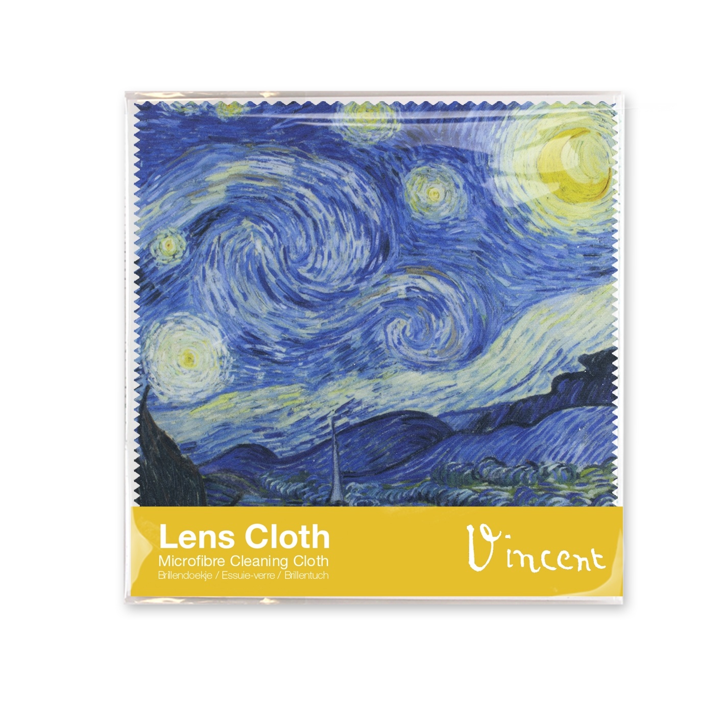 Chiffon à lunettes, Van Gogh, nuit étoilée 15x15| Museum Webshop
