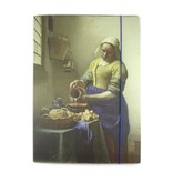 Porte-documents de portefeuille avec fermeture élastique, Vermeer, The Milkmaid