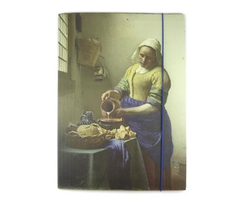 Documentenmap met elastiekje, Vermeer, Het melkmeisje