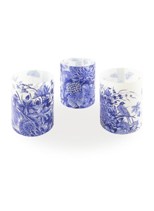 Candle shade, Delft Blue Birds