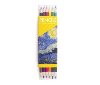 Ensemble de crayons de couleur, Van Gogh, Nuit étoilée