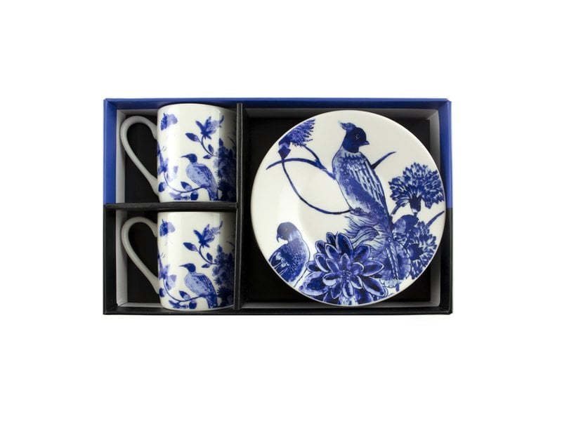 Service à expresso, oiseaux bleus de Delft, Rijksmuseum