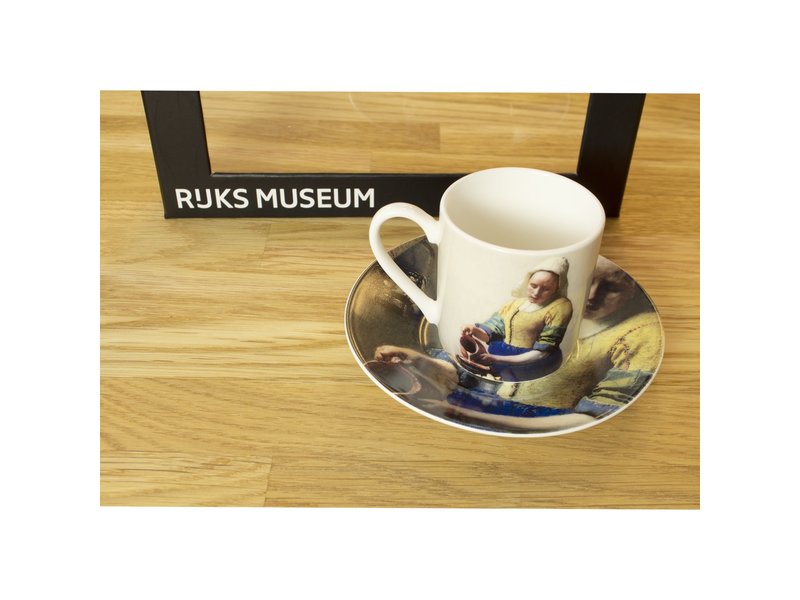 Espresso set, Vermeer, Milkmaid, Rijksmuseum