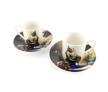 Espresso set,  Vermeer, Melkmeisje, Rijksmuseum