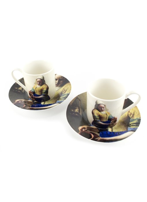 Espresso set, Vermeer, Milkmaid, Rijksmuseum