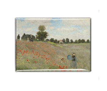 Imán de nevera, campo con amapolas, Monet