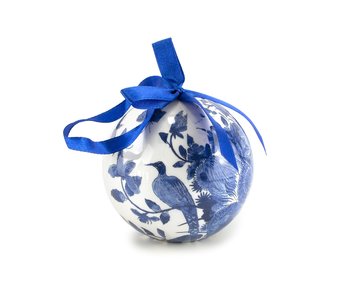 Kerstbal Delfts blauw, onbreekbaar