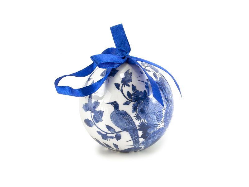 Boule de Noël Bleu Delft, incassable