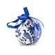 Weihnachtskugel Delft blau, unzerbrechlich