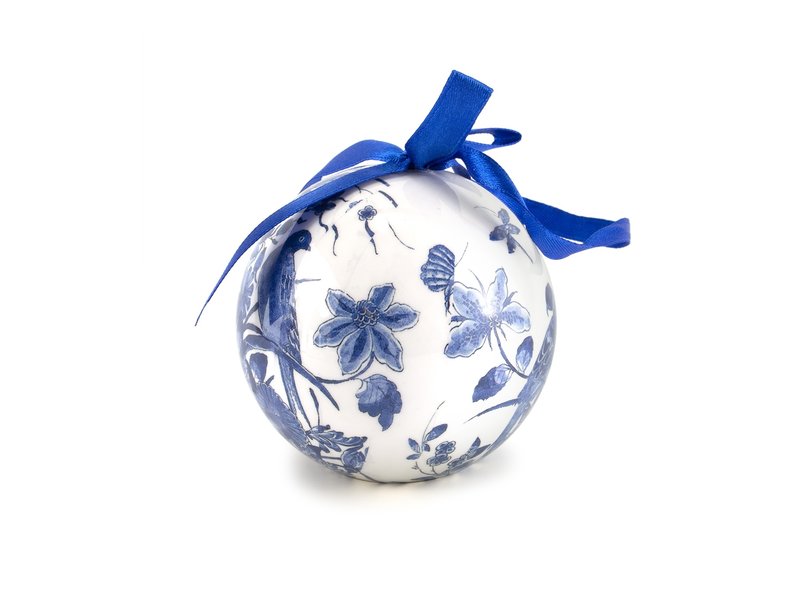 Boule de Noël Bleu Delft, incassable