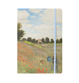 Carnet à couverture souple, A5, Monet, champ avec des coquelicots