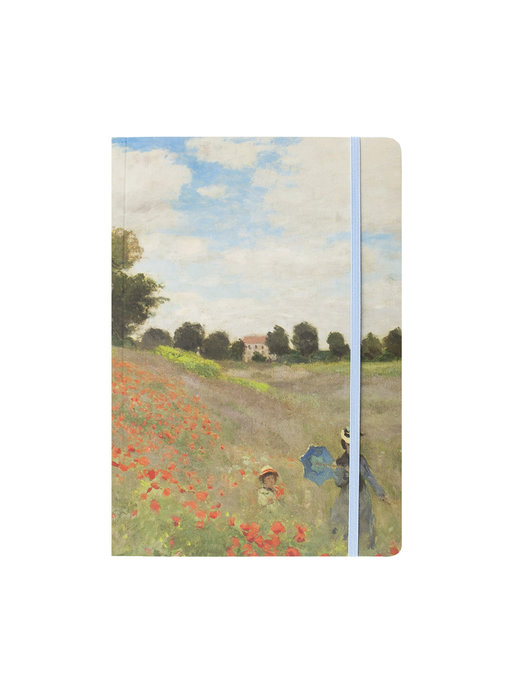 Carnet à couverture souple, A5, Monet, champ avec des coquelicots