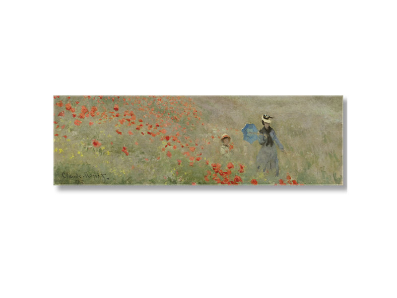 Bufanda, Monet, Campo con Amapolas