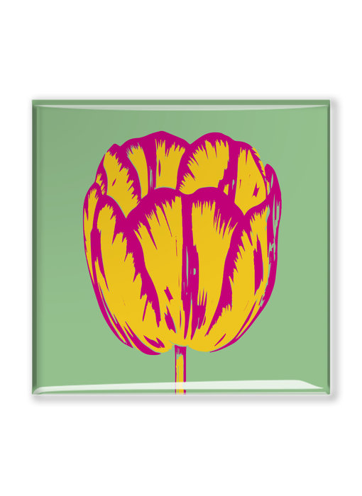 Fridge magnet, Tulip Pop line Green