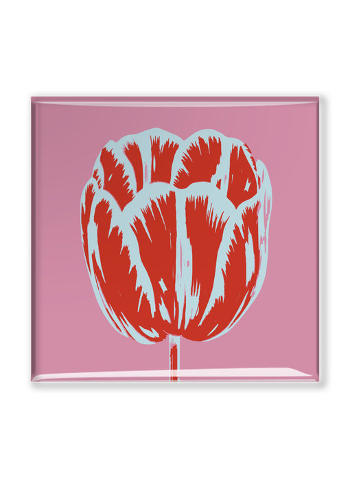 Aimant pour réfrigérateur, ligne Tulip Pop rose