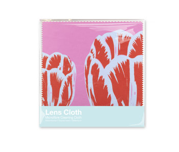 Lens cloth, 15x15, Tulip Pop Line Pink