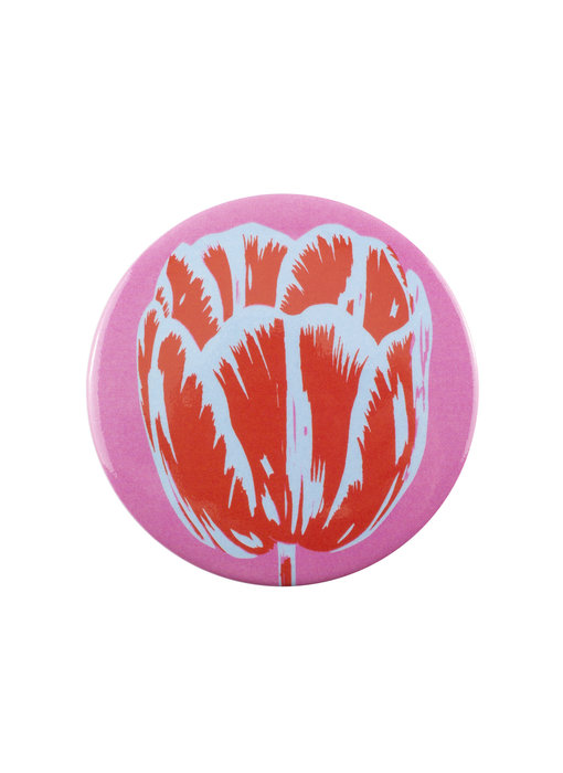 Pocket Mirror , Ø 80 mm, Tulip Pop Line Pink