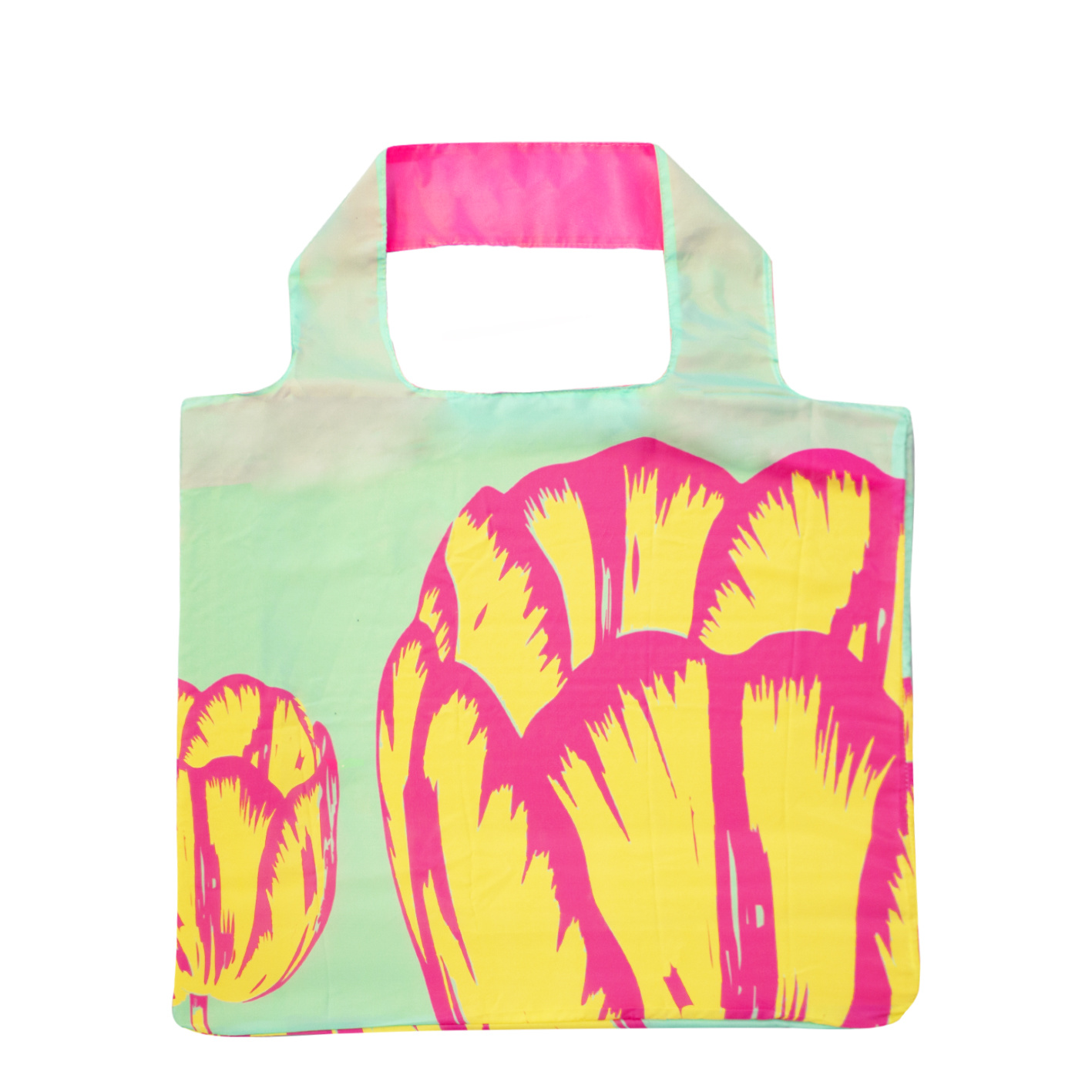 Faltbarer Shopper, Tulpen-Pop-Art, Grün | Museum Webshop