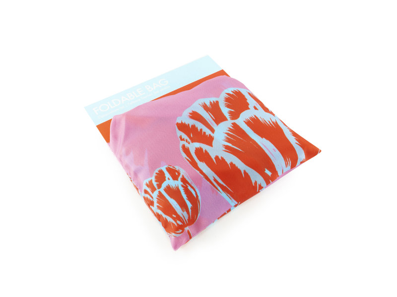 Tasche faltbar , Tulpen Pop-Art Line Rosa