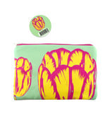 Etui/ make-up tasje, Tulp Pop-art,  Groen