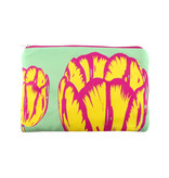 Etui/ make-up tasje, Tulp Pop-art,  Groen