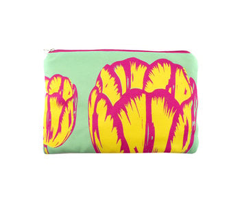 Pouch, Tulip Pop-art, green