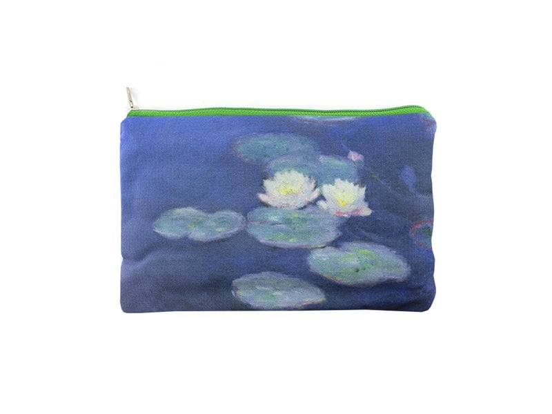 Pouch / make-up bag, Monet, Water lilies in evening light